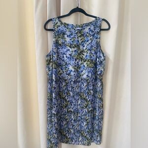 J.‎ Jill Women’s Granite Floral Bloom Accordion Pleated Spring Dress L Petite